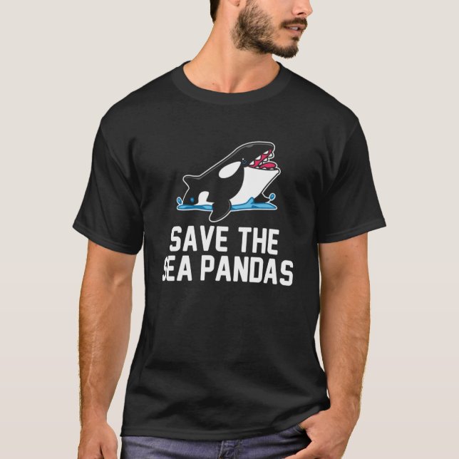 Camiseta Salven el mar Pandas Orca Mammal Whale Sea Pullove (Anverso)