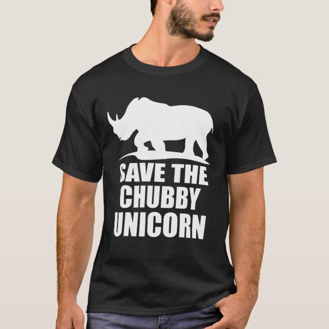 Camiseta Salven El Rinoceronte De Chubby Unicornios (Anverso)