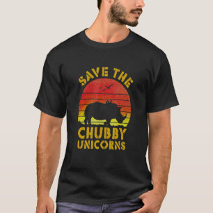 Camiseta Salven el rinoceronte retro retro de Chubby 1