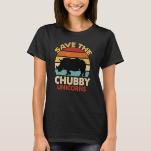 Camiseta Salven el rinoceronte retro retro de Chubby Unicor