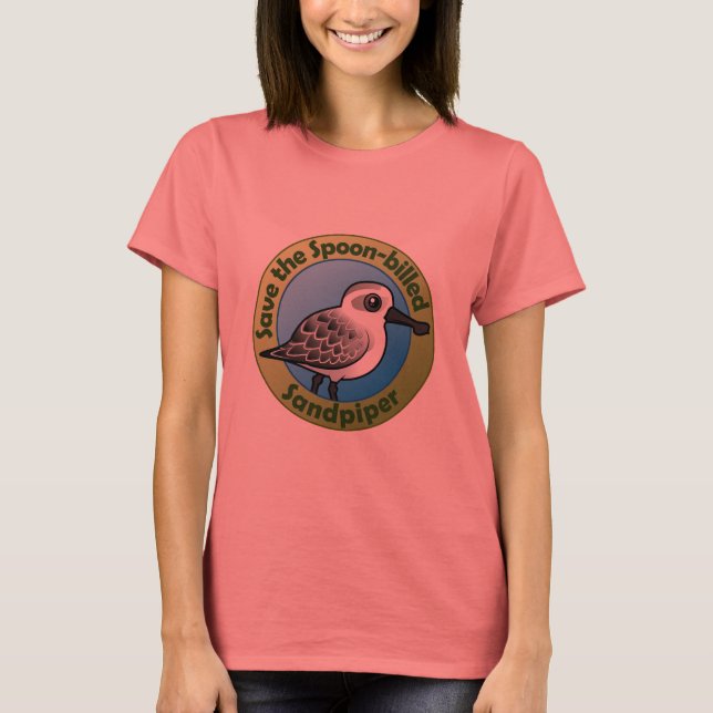 Camiseta Salven el Sandpiper con factura de cuchara (Anverso)