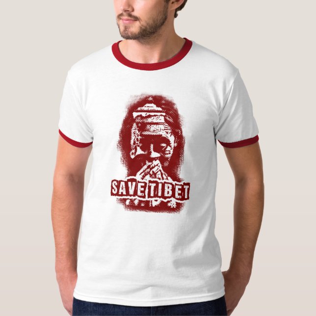CAMISETA ¡SALVEN EL TÍBET~! ¡TIBET GRATIS! (Anverso)