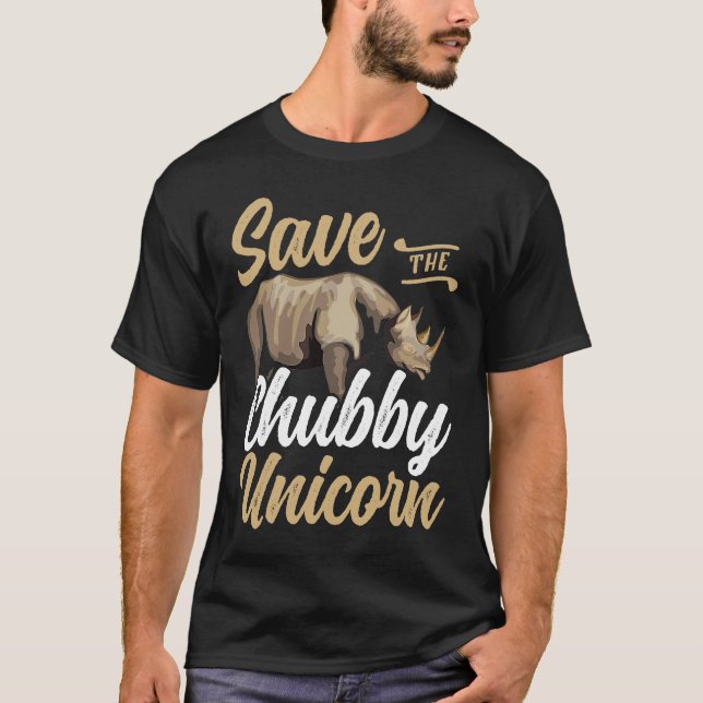 Camiseta Salven el unicornio Chubby para animales (Anverso)