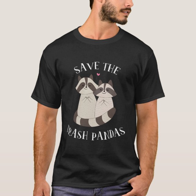 Camiseta Salven La Basura Pandas Racoon Amas A Las Mujeres  (Anverso)