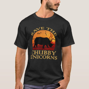 Camiseta Salven la diversión de los animales del rinoceront