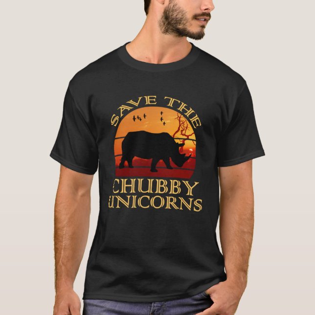 Camiseta Salven la diversión de los animales del rinoceront (Anverso)