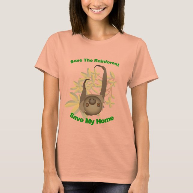 Camiseta Salven la espuma de la selva tropical - Mujer quem (Anverso)