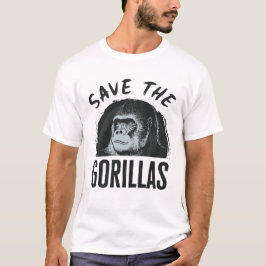 Camiseta Salven la extinción de gorilas en peligro de extin