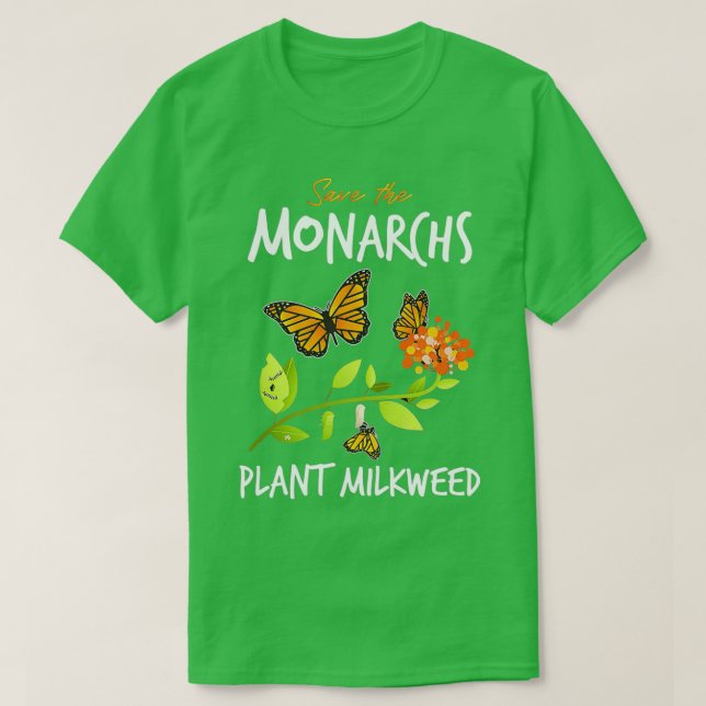 Camiseta Salven La Planta De Los Monarcas Milkweed (Diseño del anverso)