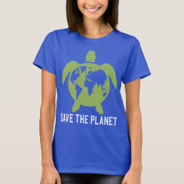 Camiseta Salven la silueta de la tortuga planetaria
