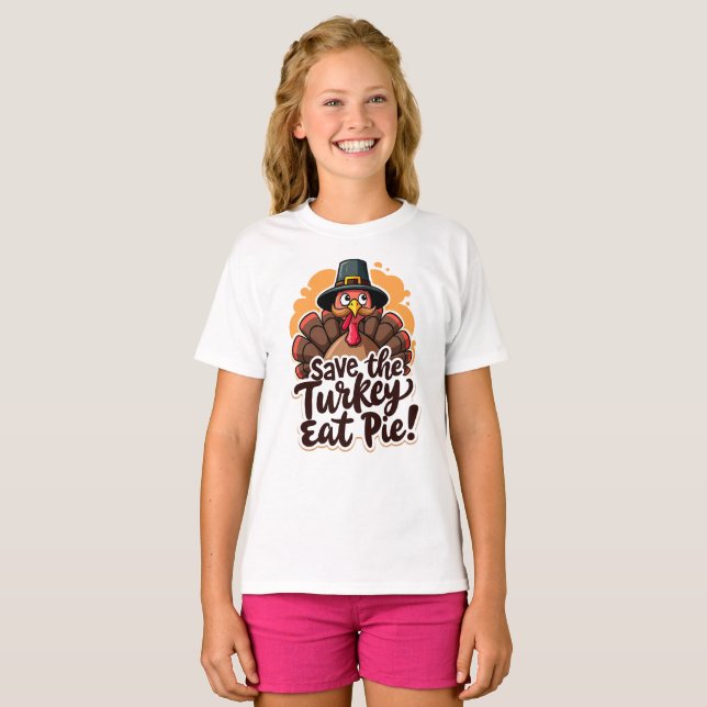 Camiseta ¡Salven la Turquía, come el pie! (Anverso completo)