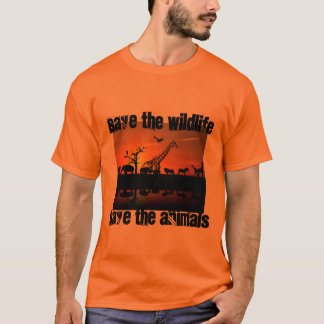 Camiseta Salven la vida salvaje salvando a los animales hom