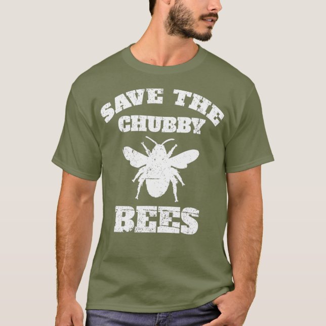 Camiseta Salven Las Abejas De Chubby - Gracioso Insecto De  (Anverso)