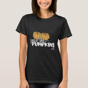 Camiseta Salven Las Calabazas Halloween Cáncer De Mama Apoy