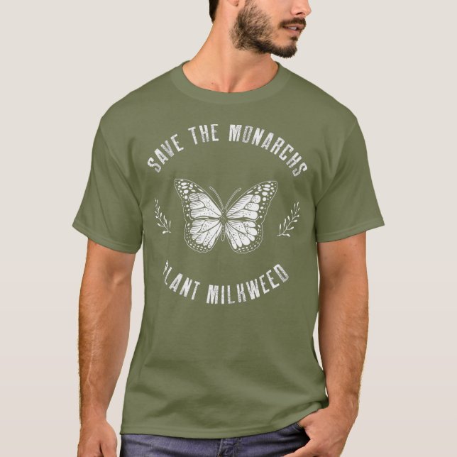 Camiseta Salven Las Mariposas De La Planta De Los Monarcas (Anverso)