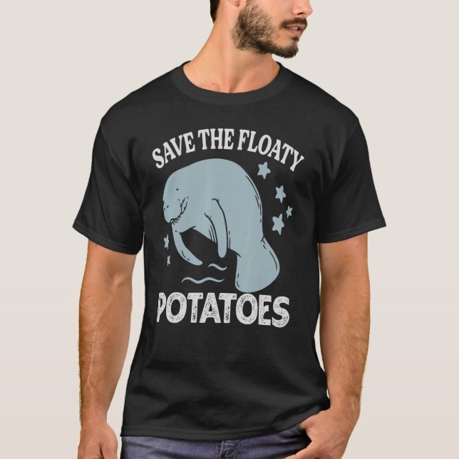 Camiseta Salven Las Papas Flotantes Manatee Sea Cows (Anverso)