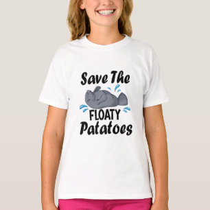 Camiseta Salven Las Patatas Flotantes / Divertido Manatee