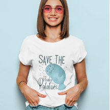 Salven las patatas flotantes graciosos manatíes T-