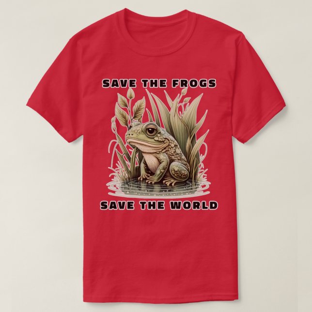 Camiseta Salven Las Ranas Salven Al Mundo (Diseño del anverso)