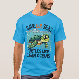 Camiseta Salven nuestros mares - Las tortugas como océanos