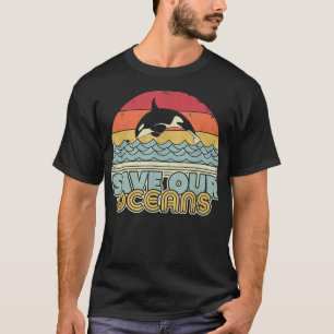 Camiseta Salven nuestros océanos, ballena orca 
