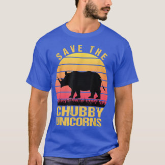 Camiseta Salven Rinoceronte divertida retro de chubby unico