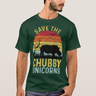 Camiseta Salven Rinoceronte divertido de Chubby Unicornios
