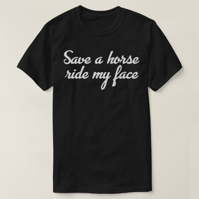 Camiseta Salven un paseo a caballo con mi cara divertida (Diseño del anverso)