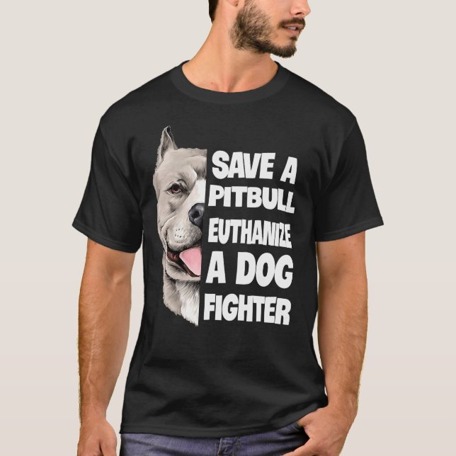 Camiseta Salven Una Eutanasia De Pitbull Para Un Perro Enam (Anverso)