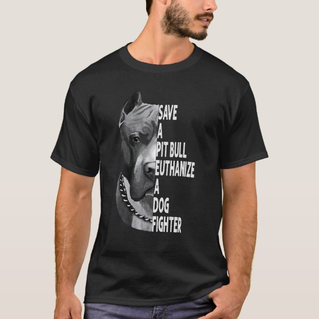 Camiseta Salven Una Eutanasia De Pitbull Para Un Perro Que  (Anverso)