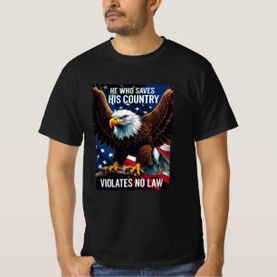 Camiseta Salvó el arte patriótico de la ley del país