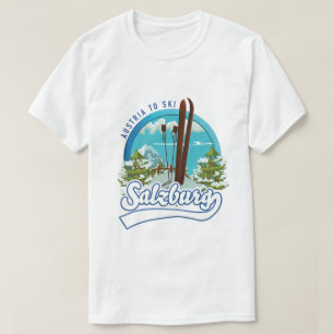 Camiseta Salzburgo austria para el logotipo de esquí.
