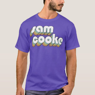 Camiseta Sam Cooke Retro Rainbow Typography Style