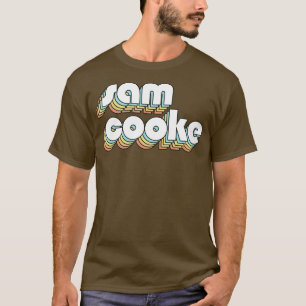Camiseta Sam Cooke Retro Rainbow Typography Style 2