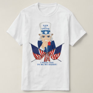 Camiseta Sam el Twink USA Patriótico LGBT Orgullo Gay