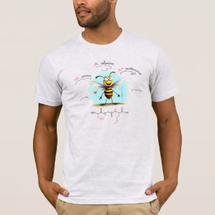 Camiseta SAM péptido, Abeja-9 con texto personalizado, clar