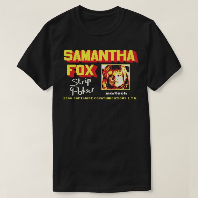 CAMISETA SAMANTHA FOX POKER (Diseño del anverso)