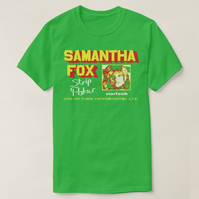 CAMISETA SAMANTHA FOX POKER (Diseño del anverso)