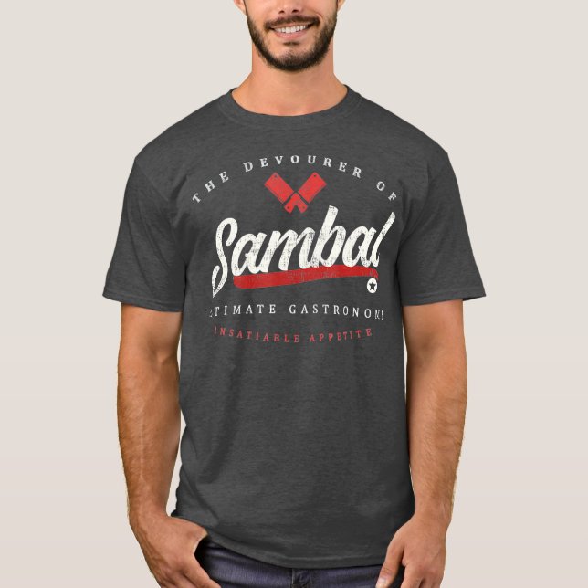 Camiseta Sambal indonesia Comida divertida retro (Anverso)