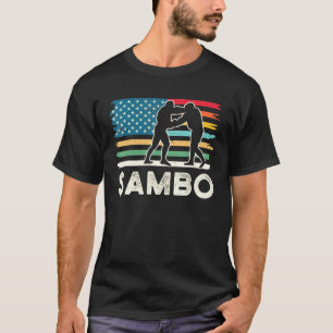 Camiseta Sambo judo Lucha contra las artes marciales retro