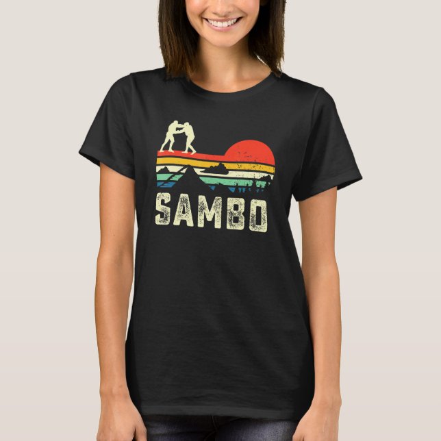 Camiseta Sambo judo Wrestling Artes marciales artsy RETRO w (Anverso)