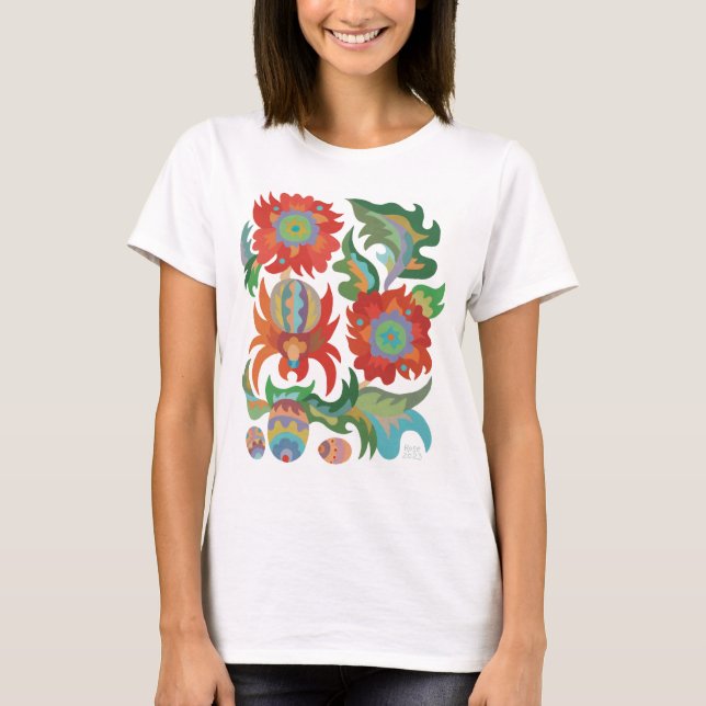 Camiseta Samchykivka Spider Art and Flowers T-Shirt (Anverso)