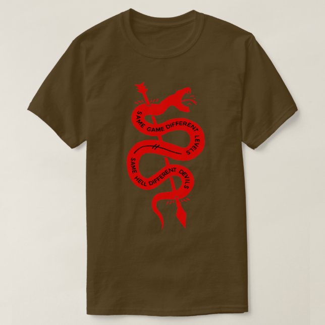 Camiseta Same game different levels Same hell different dev (Diseño del anverso)