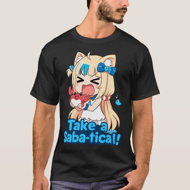 Camiseta Sameko Saba Vtuber "¡Tómate un Saba-tical!" Parte  (Anverso)