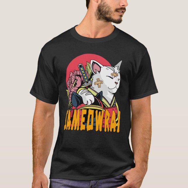 Camiseta Sameowrai - Cat Samurai (Anverso)