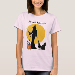 Camiseta Samhain Moon Witch- T-Shirt