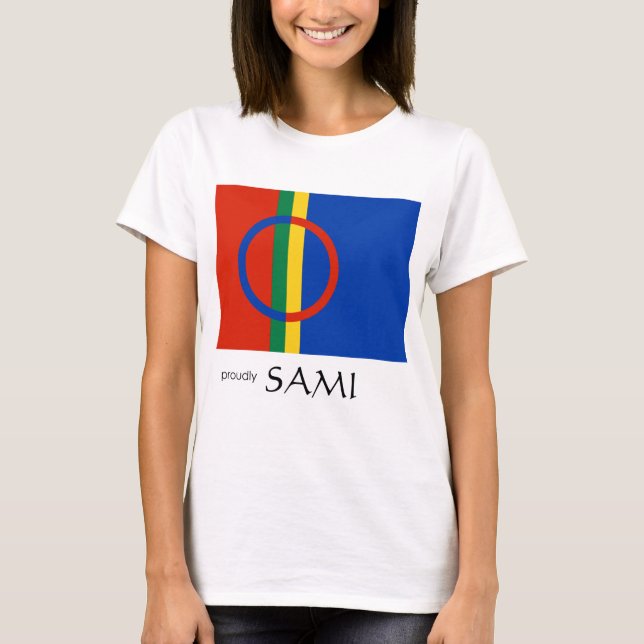 Camiseta sami Diseño orgullosamente sami (Anverso)