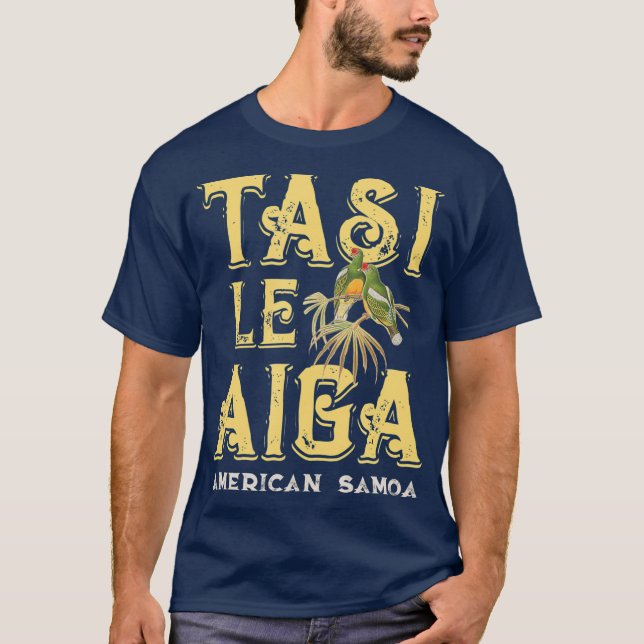 Camiseta Samoa Americana Tasi Le Aiga Una Familia Pacífico (Anverso)
