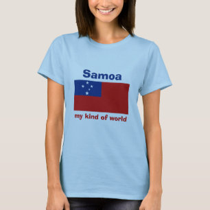 Camiseta Samoa Bandera + Mapa + Texto