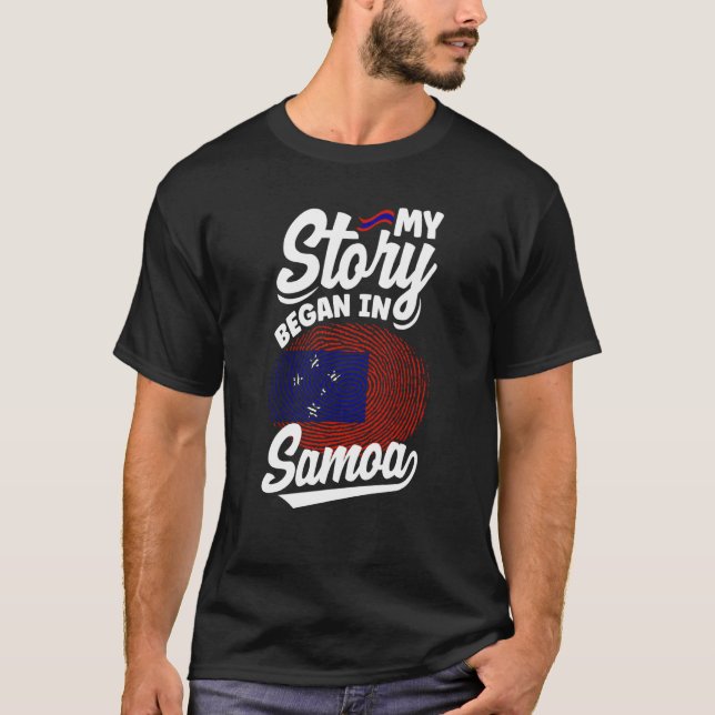 Camiseta Samoa Samoan Samoa Flag My Sotry Began In Samoa (Anverso)